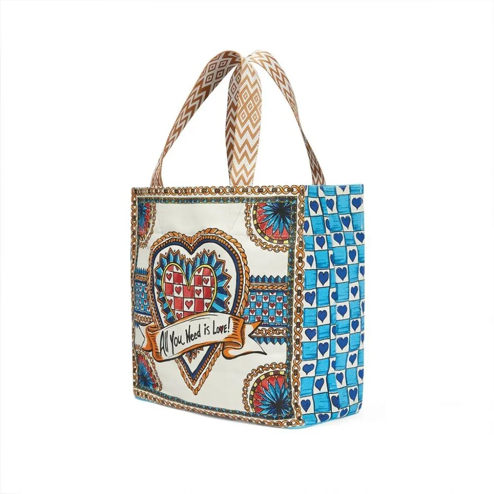 Brighton NWT Limited Edition Believe In Love Heart Canvas Tote Bag Retail $150
